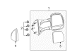 Ford E-250 Econoline Car Mirror Diagram - 7C2Z-17682-CA