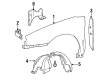 Ford Taurus Wheelhouse Diagram - F6DZ-16102-AA