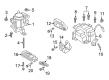 Lincoln Continental Engine Mount Bracket Diagram - GD9Z-6E042-B