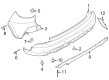 Ford Escape Bumper Cover Diagram - PJ6Z-17K835-SFPTM