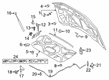 Ford F-250 Super Duty Hood Release Cable Diagram - HC3Z-16916-A