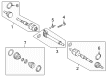 Ford Edge CV Joint Diagram - 7T4Z-3A428-C