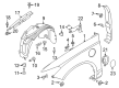 Ford Fender Diagram - HS7Z-16006-B