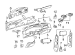Ford F-250 Super Duty Dash Panel Vent Portion Covers Diagram - XC3Z-25044D70-AAA