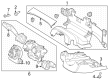 Ford Mustang Steering Column Cover Diagram - PR3Z-3530-AB