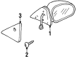 Mercury Tracer Car Mirror Diagram - F7CZ-17682-CA