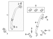 Lincoln MKZ Seat Belt Diagram - FG9Z-54611B68-AR