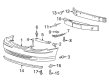 Ford Taurus Bumper Cover Diagram - 2F1Z-17D957-BA