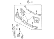 Ford Aspire Radiator Support Diagram - F7BZ16138AA