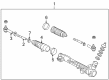 Lincoln Mark LT Rack And Pinion Diagram - 8L3Z-3504-ARM