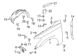 Ford Fender Diagram - JL1Z-16006-A