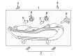 Ford Excursion Headlight Bulb Diagram - XL3Z-13466-AA