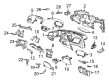 Ford F-150 Heritage Dash Panel Vent Portion Covers Diagram - XL3Z-15046A34-DAA