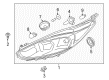 Ford Headlight Diagram - D2BZ-13008-M