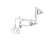 Ford Mustang Car Mirror Diagram - F4ZZ-17K707-B