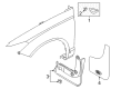 Ford Mud Flaps Diagram - DS7Z-16A550-AA