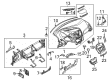 Ford Dash Panel Vent Portion Covers Diagram - F1EZ-58044F58-BB