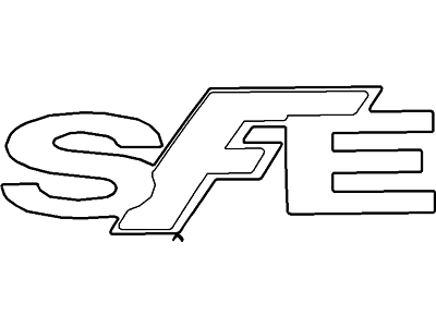 Ford BE8Z-5442528-C Name Plate BE8Z-5442528-C Ford Name Plate Illustration 1 of 1