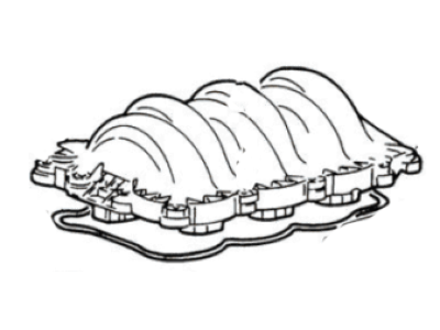 Ford XF2Z-9461-AA Gasket XF2Z-9461-AA Ford Gasket Illustration 1 of 1