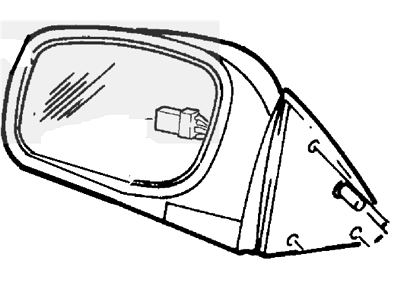 Lincoln XW1Z-17K707-AA Glass Assy - Rear View Outer Mirror