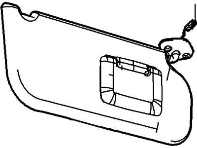 Ford 8C3Z-2504104-AA Visor Assembly - Sun, Passenger Side 8C3Z-2504104-AA Ford Visor Assembly - Sun, Passenger Side Illustration 1 of 1