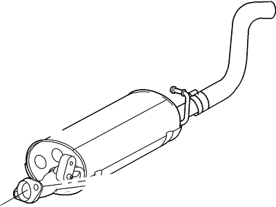 Mercury 1L2Z-5230-AB Muffler And Pipe Assembly - Rear