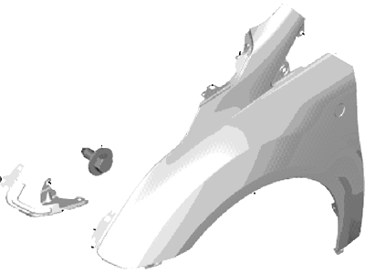 Ford DT1Z-61025B32-A Fender Assembly - Front, Passenger Side DT1Z-61025B32-A Ford Fender Assembly - Front, Passenger Side Illustration 1 of 1