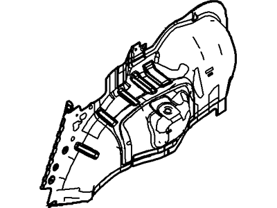 Ford 8A8Z-7427887-A Panel And Wheelhouse - Quarter - Inner, Driver Side 8A8Z-7427887-A Ford Panel And Wheelhouse - Quarter - Inner, Driver Side Illustration 1 of 1