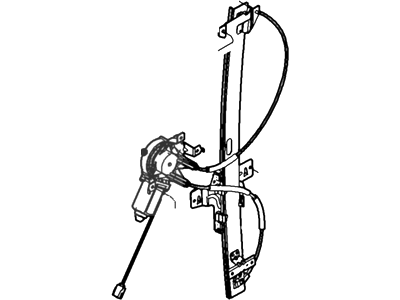Ford 1C2Z-1523200-AA Regulator Assembly, Passenger Side 1C2Z-1523200-AA Ford Regulator Assembly, Passenger Side Illustration 1 of 1
