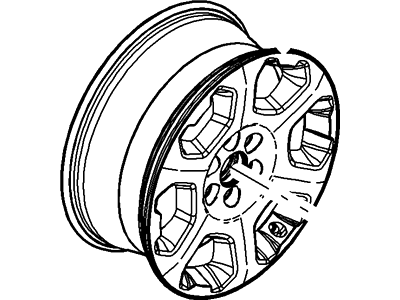 9L3Z-1007-M Ford Wheel Assembly Illustration 1 of 1
