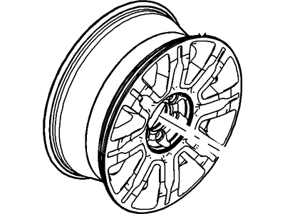 Ford 9L3Z-1007-FCP Wheel Assembly 9L3Z-1007-FCP Ford Wheel Assembly Illustration 1 of 1