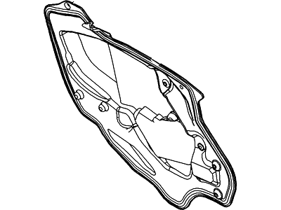 Ford CM5Z-5827458-A Shield - Water Splash, Passenger Side CM5Z-5827458-A Ford Shield - Water Splash, Passenger Side Illustration 1 of 1