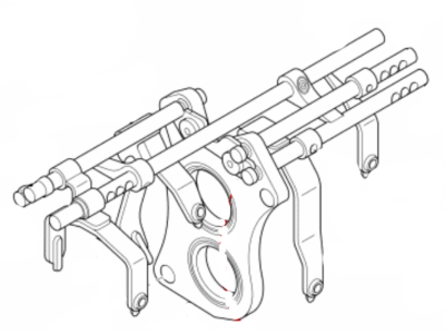 Ford BR3Z-7240-A Rail - Selector Fork BR3Z-7240-A Ford Rail - Selector Fork Illustration 1 of 1