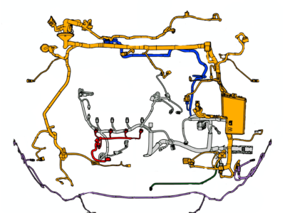 Ford CU5Z-12A581-BA Engine Harness CU5Z-12A581-BA Ford Engine Harness Illustration 1 of 1