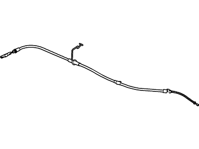 Ford 6L8Z-2A635-G Cable Assembly - Parking Brake, Passenger Side 6L8Z-2A635-G Ford Cable Assembly - Parking Brake, Passenger Side Illustration 1 of 1
