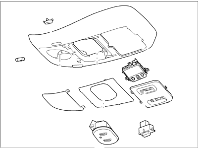 Lincoln 2C5Z-78519A70-AAB Console Assembly - Overhead