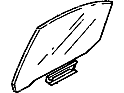 Ford F7CZ-5425712-BD Door Glass, Rear Passenger Side F7CZ-5425712-BD Ford Door Glass, Rear Passenger Side Illustration 1 of 1