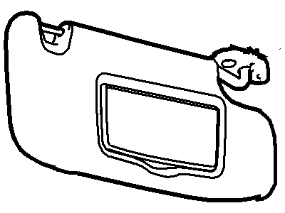 9E5Z-5404104-AA Ford Visor Assembly - Sun, Passenger Side Illustration 1 of 1