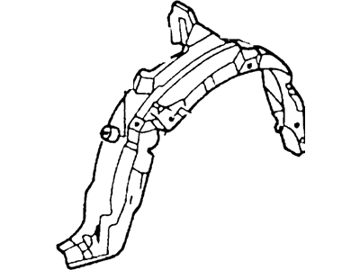 Ford F7CZ-16102-AA Fender Liner, Passenger Side F7CZ-16102-AA Ford Fender Liner, Passenger Side Illustration 1 of 1