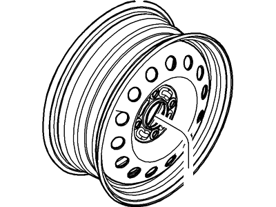 8S4Z-1007-D Ford Wheel Assembly Illustration 1 of 1
