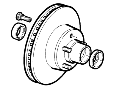 Lincoln YW7Z-1V102-AA Hub And Disc Assembly