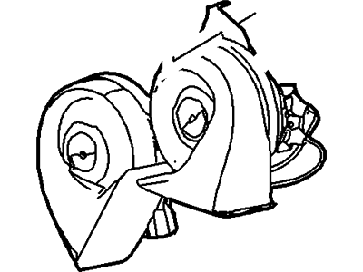 Ford 4L5Z-13832-AA Horn Assembly 4L5Z-13832-AA Ford Horn Assembly Illustration 1 of 1