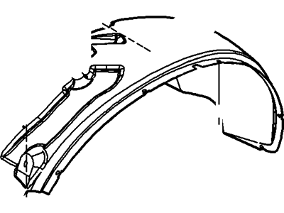 BC3Z-16054-A Ford Apron Assembly - Front Fender, Passenger Side Illustration 1 of 1