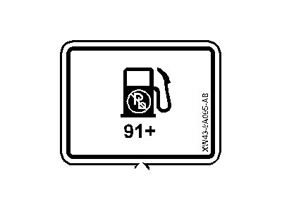 Ford XW4Z-9A095-AB Fuel Label XW4Z-9A095-AB Ford Fuel Label Illustration 1 of 1