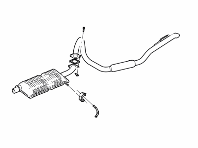 Ford 6W7Z-5230-A Muffler Assembly - Front