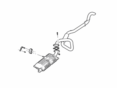Ford 7W7Z-5230-AA Muffler Assembly - Front