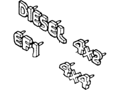 Ford E7TZ-16720-A Name Plate - Self-Adhesive