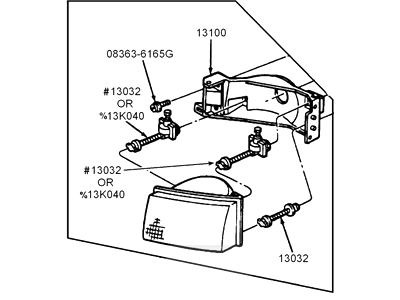 Mercury Headlight - F3XY-13007-B