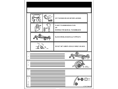 Ford 8C3Z-17A083-B Decal - Jack Operation 8C3Z-17A083-B Ford Decal - Jack Operation Illustration 1 of 1