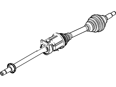 DG1Z-3B436-B Ford Shaft - Front Axle, Passenger Side Illustration 1 of 1